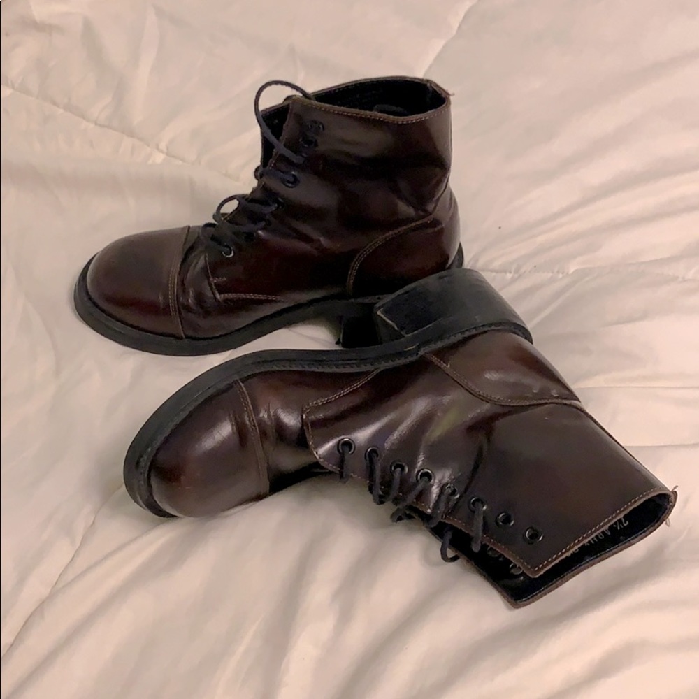 Steve Madden Genuine Leather Combat Boots